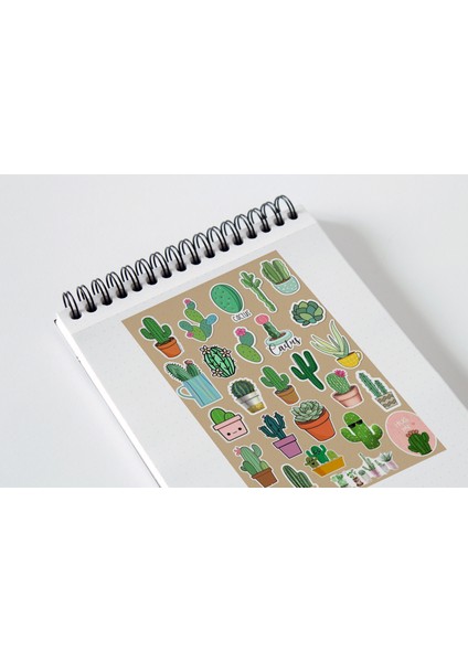 Sevimli Kaktüs Set Sticker fiyatları