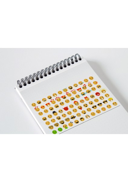Emoji Sticker Seti 80 Adet Sticker Tek Sayfada