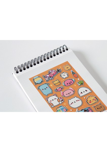 Vektör Kedi Planlayıcı Sticker Seti Planner Ajanda Bullet Journal Için Uygun Set fiyatları