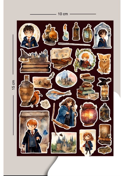 Vektör Harry Planlayıcı Sticker Seti Planner Ajanda Bullet Journal Için Uygun Set