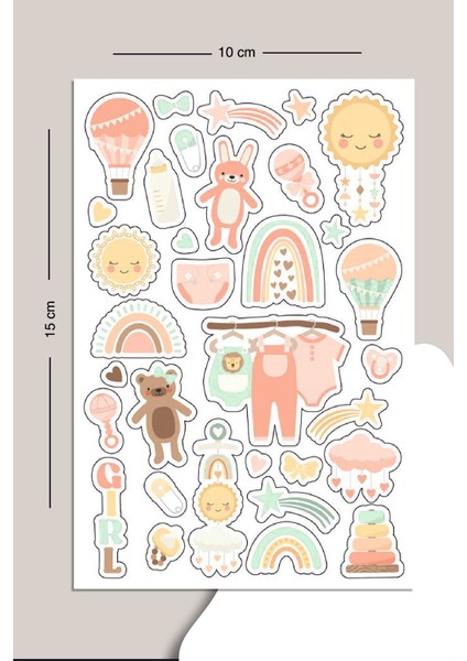 Baby Planlayıcı Sticker Seti Planner Ajanda Bullet Journal Için Uygun Set