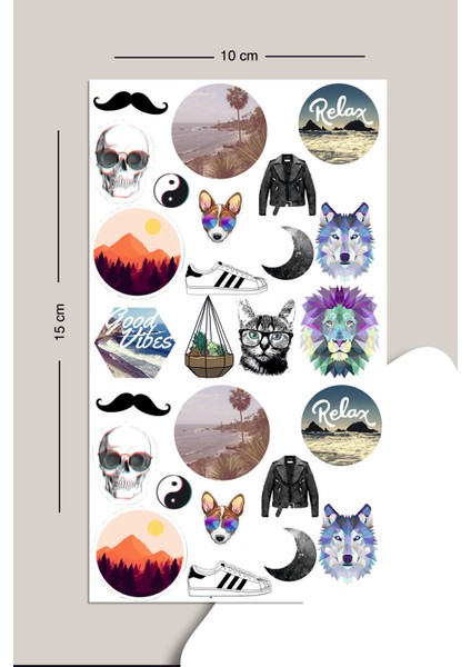 Karışık Relax Planlayıcı Sticker Seti Planner Ajanda Bullet Journal Için Uygun Set