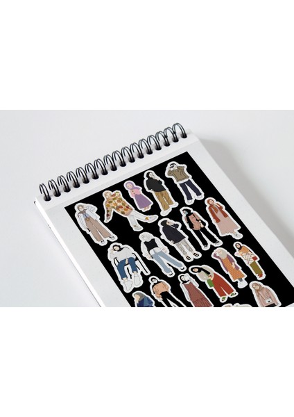 Sevimli Hijab Sticker Seti Planner Ajanda Bullet Journal Için Uygun Set fiyatları