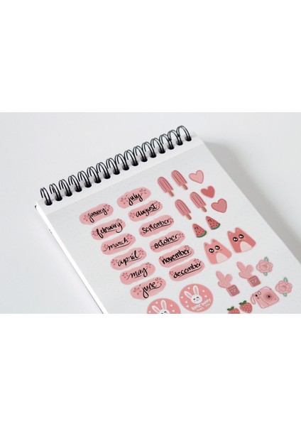 Pembe Temalı Sticker Seti Planner Ajanda Bullet Journal Için Uygun Set fiyatları
