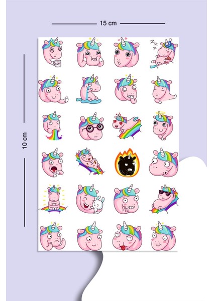 Pembe Uni. Sticker Seti Planner Ajanda Bullet Journal Için Uygun Set