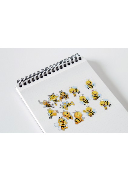 Sevimli Arılar Sticker Seti Planner Ajanda Bullet Journal Için Uygun Set fiyatları