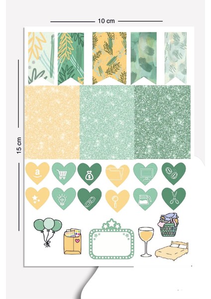 Sticker Seti Planner Ajanda Bullet Journal Için Uygun Set