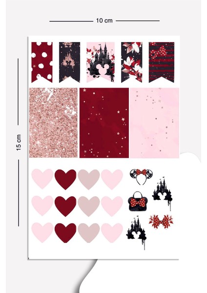 Miki Sticker Seti Planner Ajanda Bullet Journal Için Uygun Set