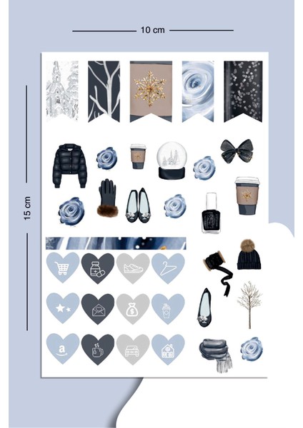 Sticker Seti Planner Ajanda Bullet Journal Için Uygun Set