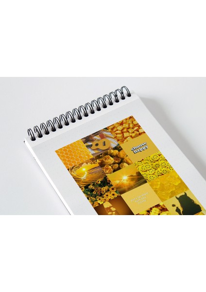 Sarı Renk Temalı Konsept Sticker Seti Planner Ajanda Bullet Journal Için Uygun Set