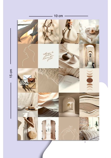 Kahverengi Temalı Sticker Seti Planner Ajanda Bullet Journal Için Uygun Set