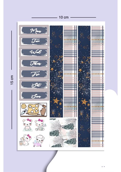 Sticker Seti Planner Ajanda Bullet Journal Için Uygun Set