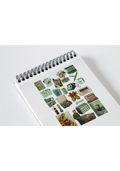 Green Temalı Sticker Seti Planner Ajanda Bullet Journal Için Uygun Set fiyatları