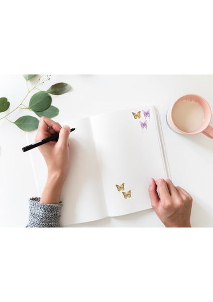 Butterfly Sticker Seti Planner Ajanda Bullet Journal Için Uygun Set fiyatları