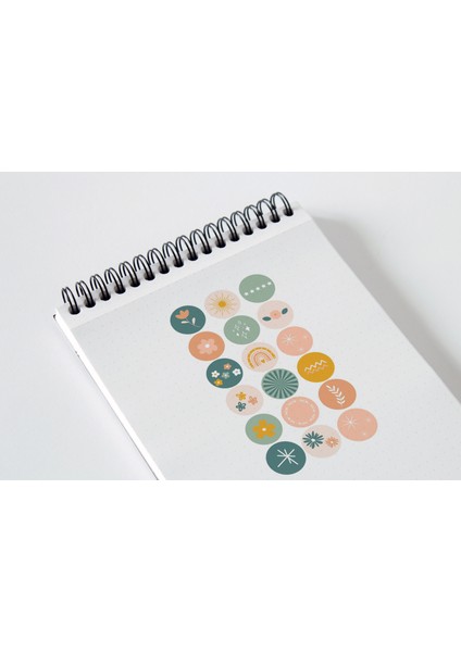 Bohem Sticker Seti Planner Ajanda Bullet Journal Için Uygun Set