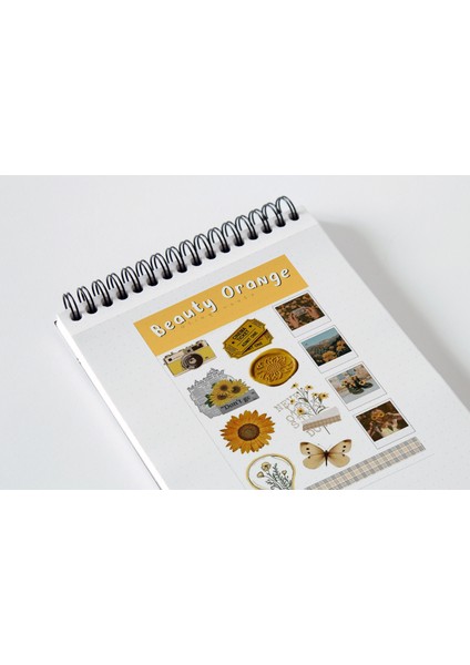 Vintage Sarı Sticker Seti Planner Ajanda Bullet Journal Için Uygun Set fiyatları