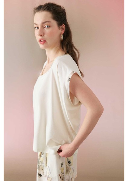 T-Shirt Ekru Y2423804_049 modelleri