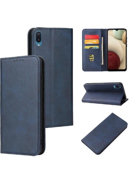 Samsung Galaxy A02/M02 Deri Folio Flip Case Tam Koruma (Yurt Dışından)