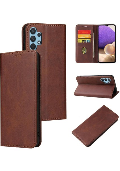 Kart Tutucu Kickstand Tam Koruma ile Samsung GALAXYA32 4g Için Kılıf (Yurt Dışından)