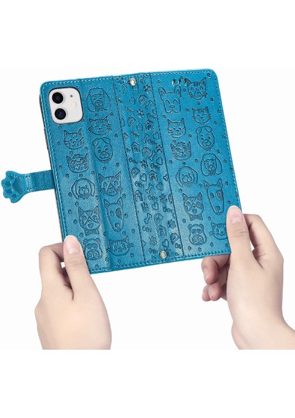 Iphone 12 Için Kılıf Mini Kapak Kapak Karikatür Hayvanlar Darbeye Deri (Yurt Dışından)
