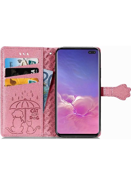 Samsung Galaxy S10 Artı Kılıf Karikatür Hayvanlar Kısa Kayış (Yurt Dışından)