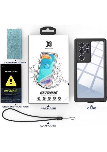Samsung Galaxy S22 Ultra Ekran Koruyucu IP68 Su Geçirmez Tam (Yurt Dışından)