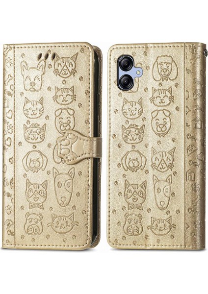 Samsung Galaxy A04E Darbeye Kapak Kapak Karikatür Hayvanlar Kısa (Yurt Dışından)