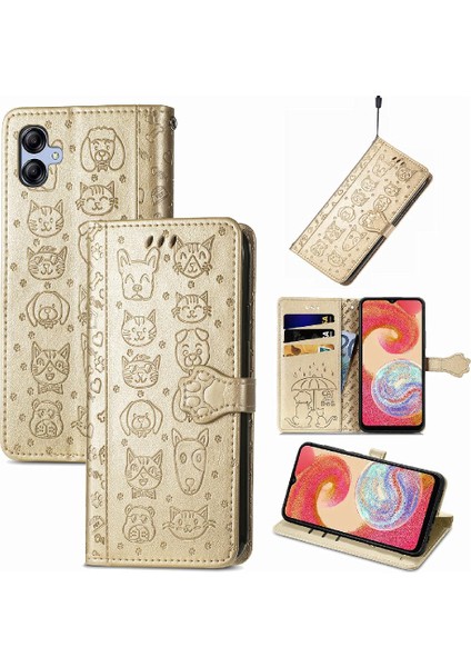 Samsung Galaxy A04E Darbeye Kapak Kapak Karikatür Hayvanlar Kısa (Yurt Dışından) modelleri