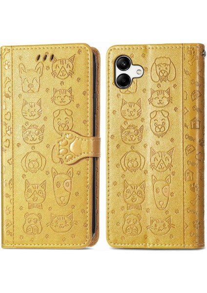 Samsung Galaxy A04 Darbeye Kapak Kapak Için Kılıf Kısa Kayış Karikatür (Yurt Dışından)