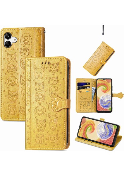 Samsung Galaxy A04 Darbeye Kapak Kapak Için Kılıf Kısa Kayış Karikatür (Yurt Dışından) modelleri