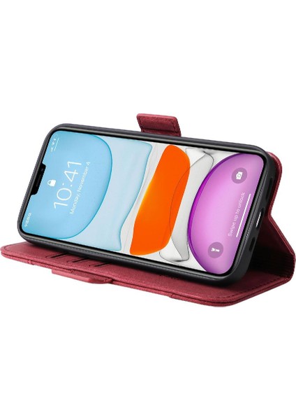 Iphone 11 Için Kılıf Pro Kart Yuvaları Cüzdan Kapak Çevirin Tpu Deri Manyetik (Yurt Dışından)