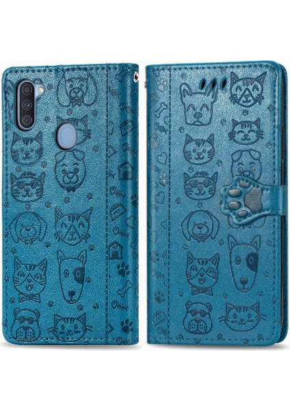 Samsung Galaxy A11 Için Kılıf Kapak Çevirin Kılıf Kısa Kayış Karikatür (Yurt Dışından)