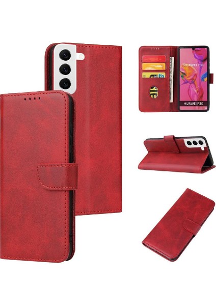 Kart Tutucu Kartı ile Samsung Galaxy S24 Deri Folio Flip Case Için Kılıf (Yurt Dışından)