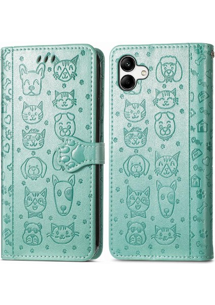 Samsung Galaxy A04 Darbeye Kapak Kapak Için Kılıf Kısa Kayış Karikatür (Yurt Dışından)