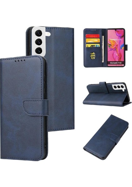 Kart Tutucu Kartı ile Samsung Galaxy S24 Deri Folio Flip Case Için Kılıf (Yurt Dışından)