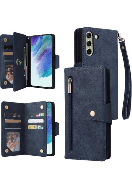 Samsung Galaxy S21 Artı Fermuar Cüzdan Kapak Için Kılıf ile El Kayışı Kartı (Yurt Dışından)