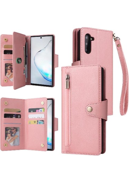 Samsung Galaxy Not 10 Için Kılıf Kart Tutucu Fermuar Cüzdan Kapak ile El (Yurt Dışından)