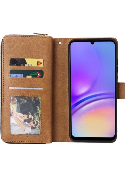 El Kayışı ile 9 Kart Yuvaları ile Samsung Galaxy A05 Cüzdan Durumda (Yurt Dışından) modelleri