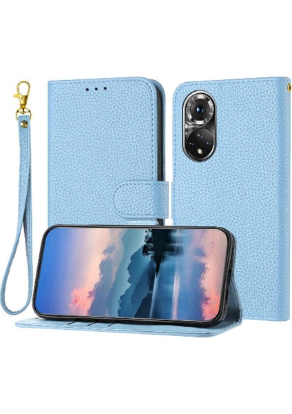 MY Boutique1 Onur 50 Pro Litchi Desen Kart Yuvaları Için Telefon Kılıfı Tutucu Cüzdan Pu (Yurt Dışından)