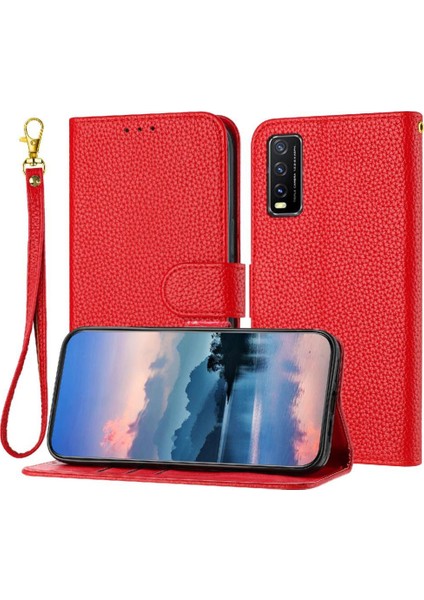 Vivo Y20/YVIVO/Y20I Kart Yuvaları Için Telefon Kılıfı Tutucu Litchi Desen Flip Pu (Yurt Dışından)