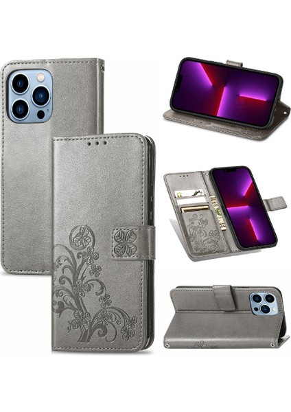 Iphone 13 Için Kılıf Promax Flip Kapak Zarif Iş Deri Kılıf Kısa (Yurt Dışından)