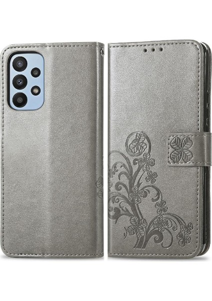 Samsung Galaxy A23 Kısa Kayış Flip Kapak Dört Yapraklı Yonca Durumda (Yurt Dışından)