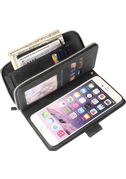 Iphone 6 Için Kılıf Artı/6s Artı Kart Tutucu ile El Kayışı Kapak Kılıfı (Yurt Dışından)