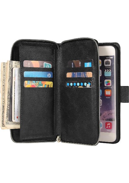 Iphone 6 Için Kılıf Artı/6s Artı Kart Tutucu ile El Kayışı Kapak Kılıfı (Yurt Dışından)