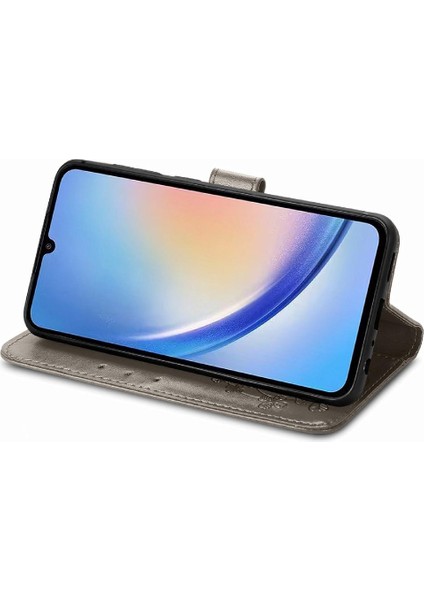 Samsung Galaxy A34 5g Zarif Iş Dört Yapraklı Yonca Flip Case (Yurt Dışından) modelleri