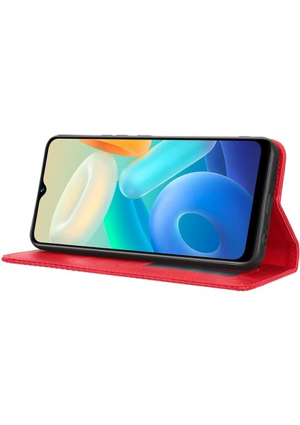 Vivo Y02S Manyetik Kapatma Pu Deri Cüzdan Için Kılıf (Yurt Dışından) modelleri