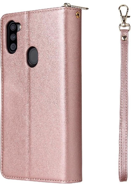 Samsung Galaxy A11 Için Kılıf Kart Tutucu El Kayışı Fermuar ile Kapak Çevirin (Yurt Dışından) fırsatları