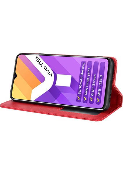 Vivo Y01/Y15S 2021/Y15A Cüzdan Manyetik Kapatma Pu Deri Kılıf (Yurt Dışından) modelleri