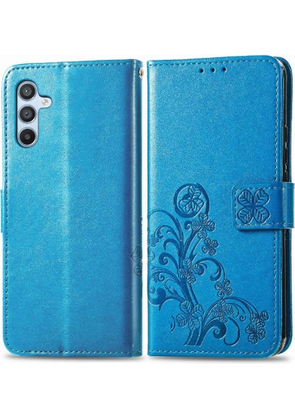Samsung Galaxy A54 5g Kısa Kayış Deri Kılıf Kapak Kapak Dört (Yurt Dışından)