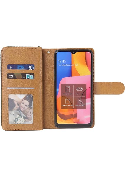 Samsung Galaxy A20S Cüzdan Kılıf El Kayışı ile 9 Kart Yuvaları ile (Yurt Dışından) fırsatları